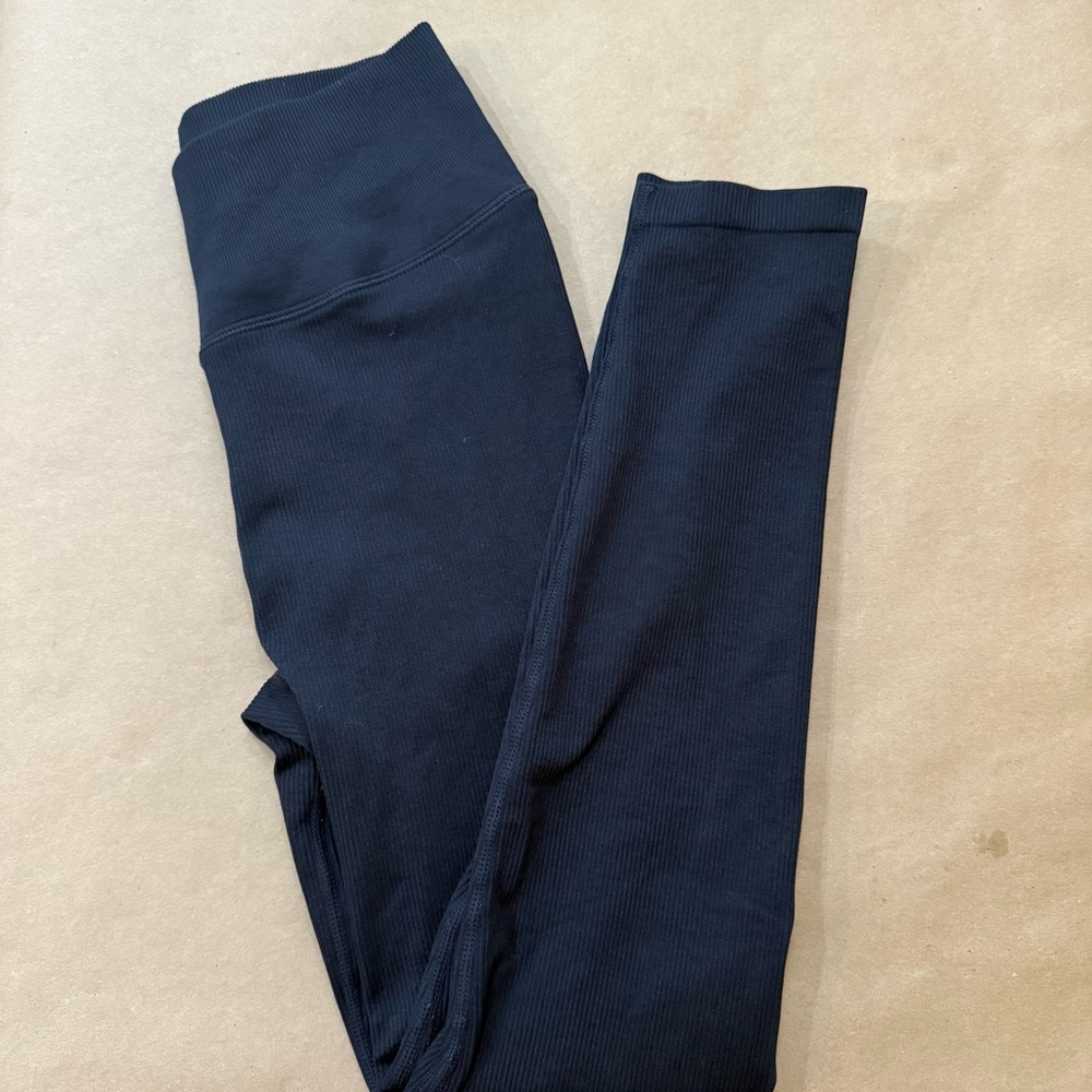 J. Crew Active Wear Ribbed Leggings Black Size Small